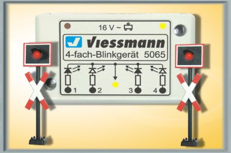 Viessmann H0 Andreaskreuze mit Blinkelektronik, 2 Stück 