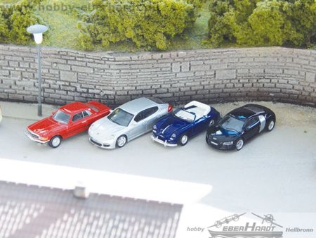 Piko HO Automodelle aus Metall (4 Stk.)