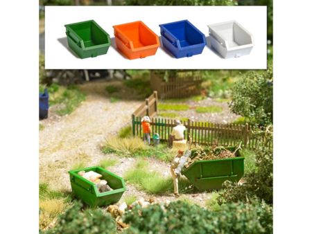 Busch HO Mini-Set 4 Absetzcontainer 1,