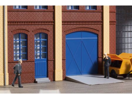 Auhagen HO Tore und Türen blau, Stufen, Rampen