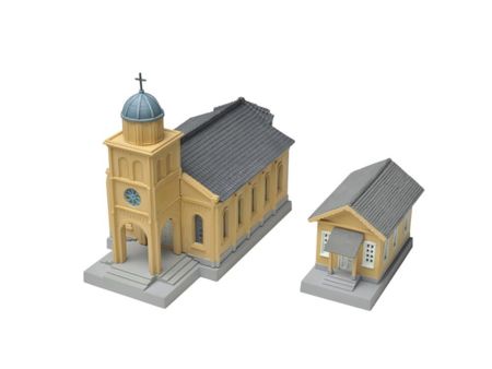 Tomytec Kirche mit Nebengebäude