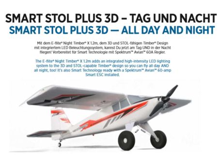 E-flite Night Timber X 1.2M BNF Basic w/AS3X & SAFE Select