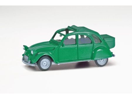 Herpa HO Citroen 2 CV m. Queue, grün  