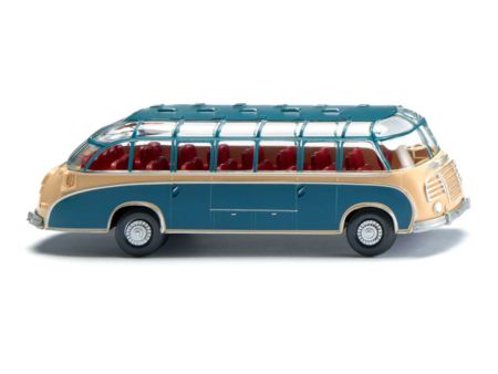 Wiking HO Reisebus (Setra S8) - beige/azurblau