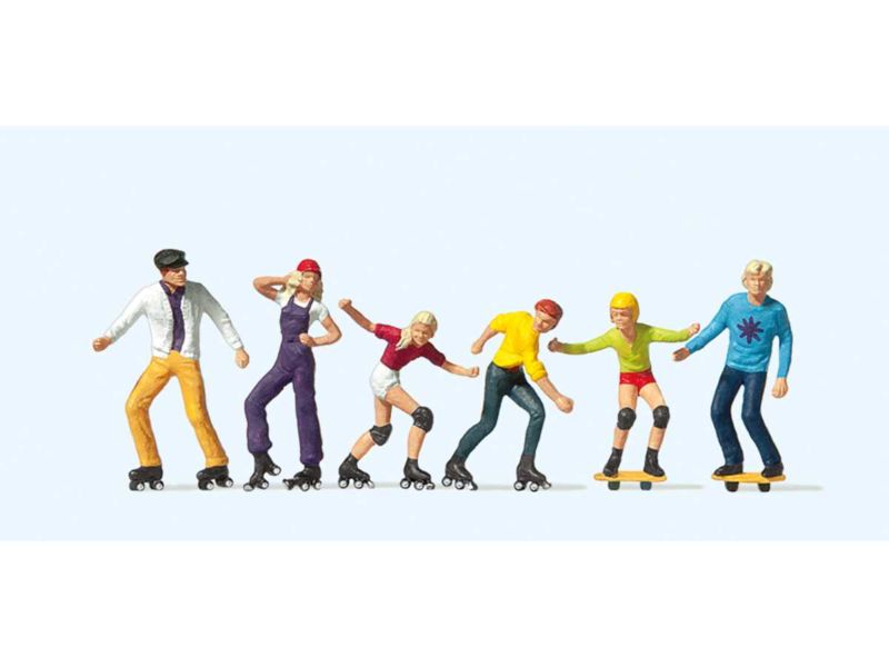 Preiser HO Rollerskate und Skateboard