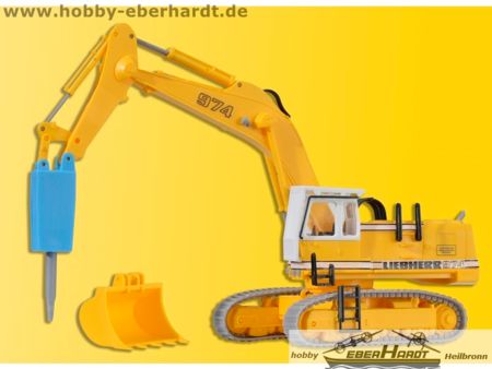 Kibri H0 LIEBHERR 974 mit Abbruchmeißel und Schutzkäfig 