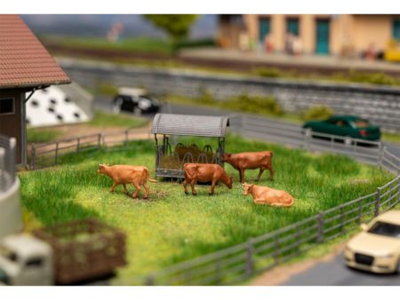 Faller HO Figuren-Set mit Mini-Sound-Effekt Kühe