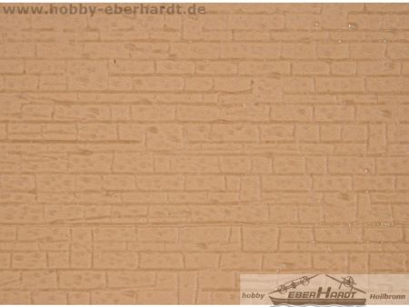 Kibri H0 Mauerplatte mit Abdecksteinen,L ca. 20 x B 12 cm