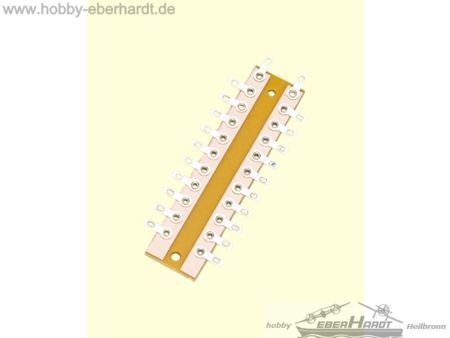 BRAWA  Verteiler-Lötösenplatte, 10 Anschlüsse