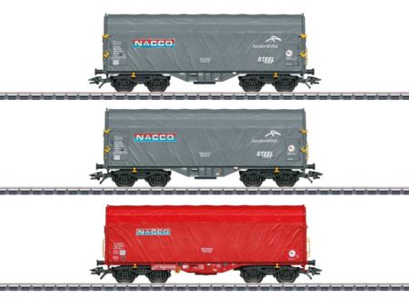 Märklin HO Schiebeplanenwagen-Set Nacco