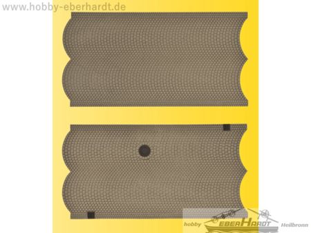 Vollmer H0 Straßenplatte Kopfsteinpflaster aus Steinkunst,3 