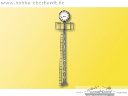 Viessmann H0 Beleuchtete Bahnhofsuhr auf Gittermast,LED weiß