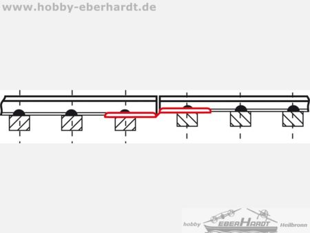 Piko HO Schienenverbinder mit Niveauausgleich, 6 Stück