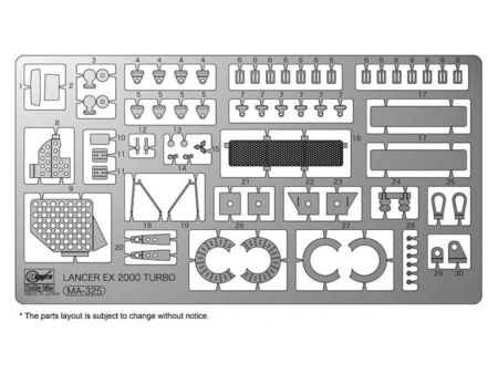 HASEGAWA 1/24 Detail up Etching parts, Mitsubishi Lancer EX