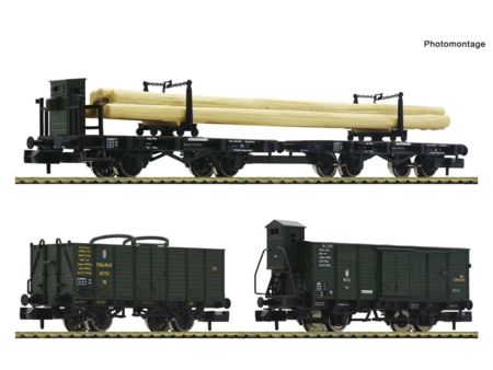 Fleischmann N  3-tlg. Set: Güterwagen, K.Bay.Sts.B.