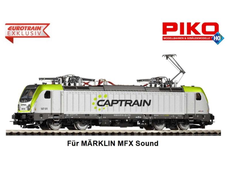 PIKO H0 AC E-Lok  BR 187 Captrain VI  MFX Sound