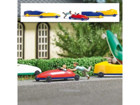 Busch HO Action Set: Seifenkistenfahrt