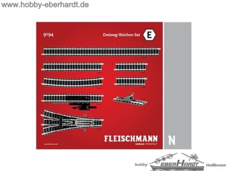 Fleischmann DREIWEGWEICHEN SET E          
