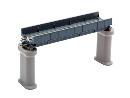 TOMYTEC Stahlträgerbrücke, 140 mm, blau, geschlossen