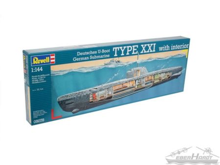 Revell  Deutsches U-Boot Typ XXI mit Interieur im Maßstab 1:
