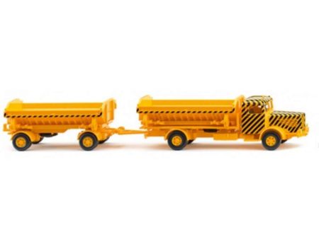 Wiking HO 1:87 Kipperhängerzug (Büssing 8000) - verkehrsgelb