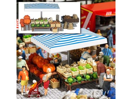 Busch Marktstand Gemüse H0         