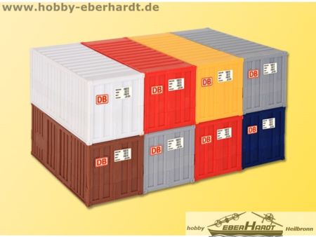 Kibri H0 20-Fuß-Container, 6 Stück