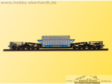Kibri H0 Waggon Tiefladewagen Uaai 819mit CASTOR-Behälter