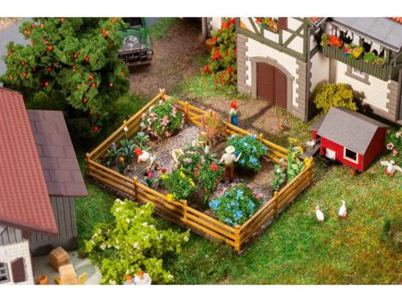 Faller   HO  Ziergarten mit Blumen und Büschen