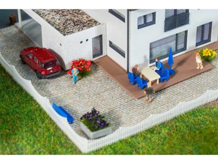 Faller N PREMIUM Straßenfolie Kopfsteinpflaster, grau melier