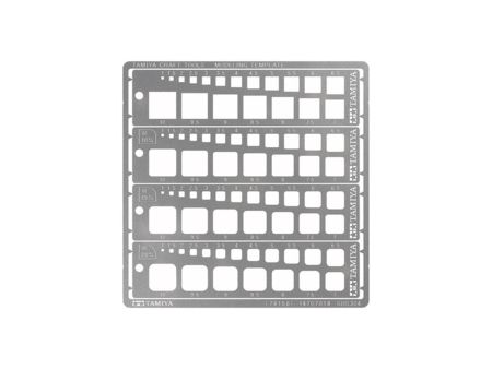 Tamiya Modeling Quadrat Schablone 1-10mm (4) PE