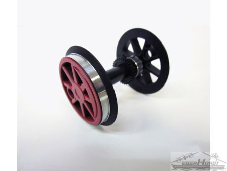 Piko G Radsatz mit Zahnrad + Kugellager für BR 80 rot