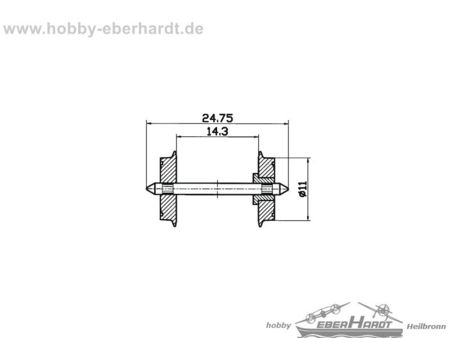 Roco Radsatz eins.isol. 11mm   1 P