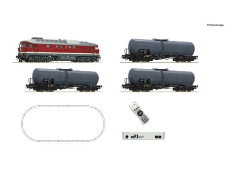 Roco  z21  Startset: Diesellok BR 132 mit Kesselwg. Zug   
