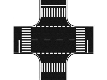 Noch  H0 Kreuzung, Asphalt, 22cm