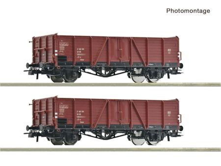 Roco HO 2-tlg. Set: Offene Güterwagen, DR