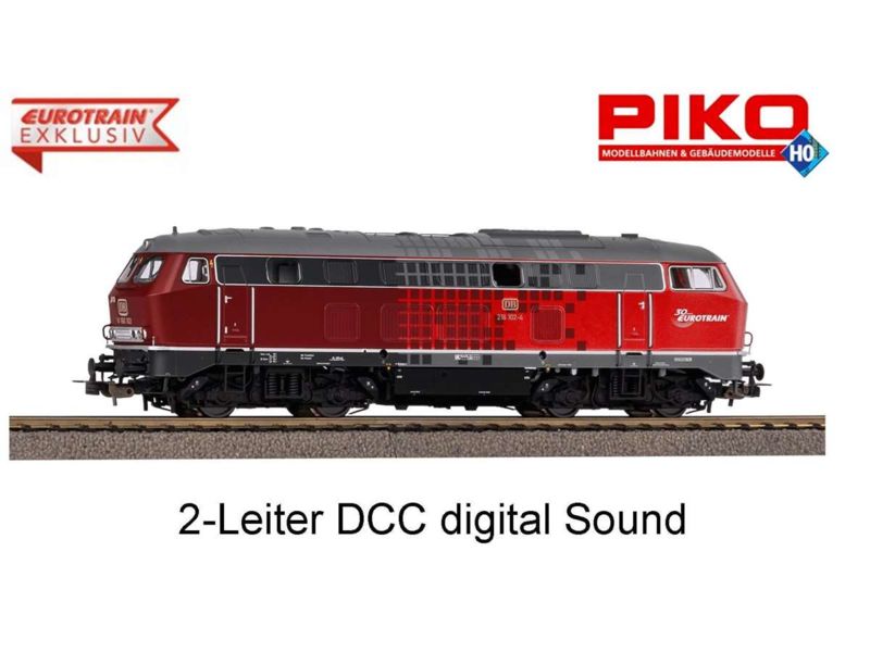 PIKO HO Diesellok BR 216 / V 160 DB Jubi-Lok Eurotrain  DCC