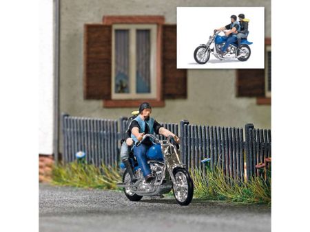 Busch HO Action Set: US Motorrad mit B