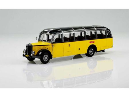 ACE 1/43 Saurer Alpenwagen L4C IIIa PTT silber/gelb 1952