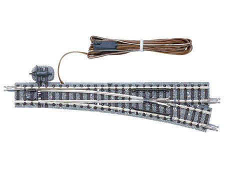 TOMYTEC Elektrische Weiche, rechts, in Schotterbettung