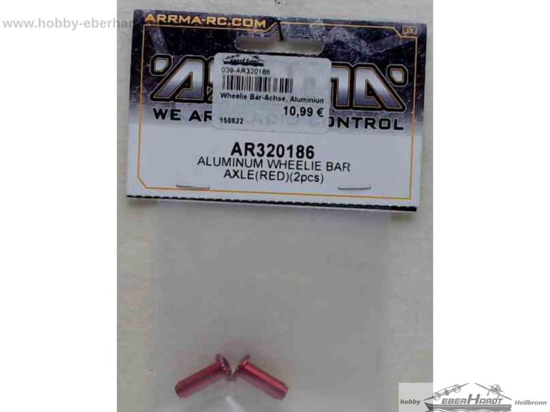 Arrma - Wheelie Bar Axle Aluminum Red (2)