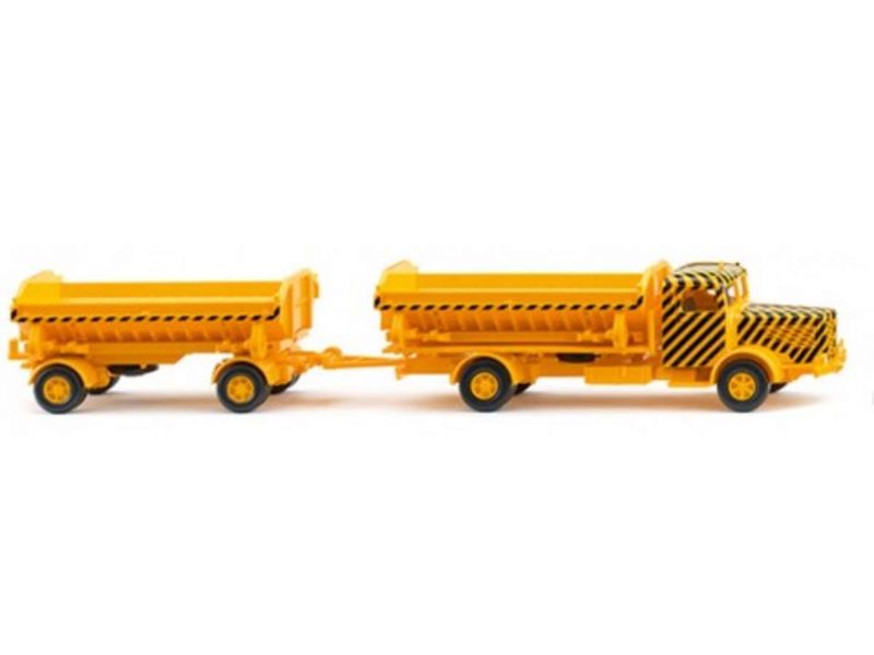 Wiking HO 1:87 Kipperhängerzug (Büssing 8000) - verkehrsgelb