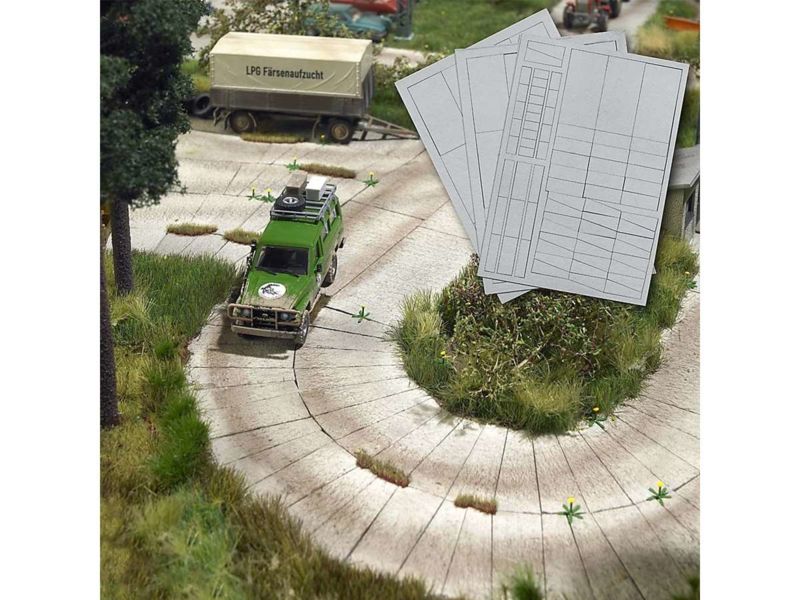 Busch HO Betonplatten-Straße