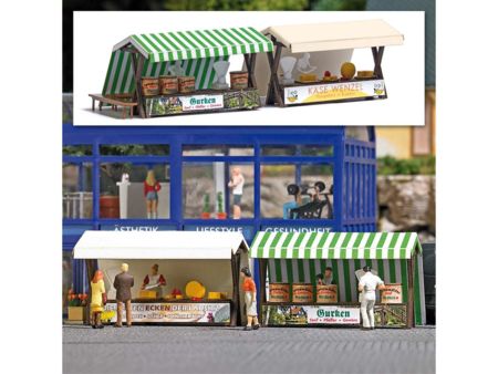 Busch HO Marktstände Gurken & Käse