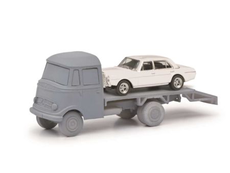 Schuco MB L319 Autotransp. grau 1:87