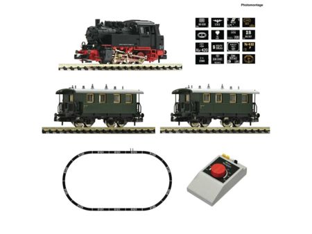 Fleischmann N  Analog Start Set: Dampflok BR 80 mit Pers.zug