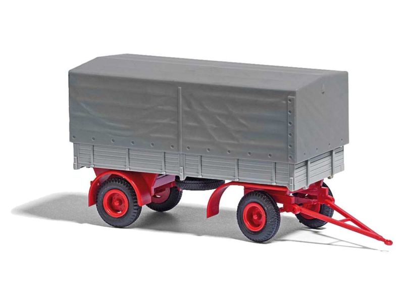 Busch HO HL80 Anhänger grau/rot