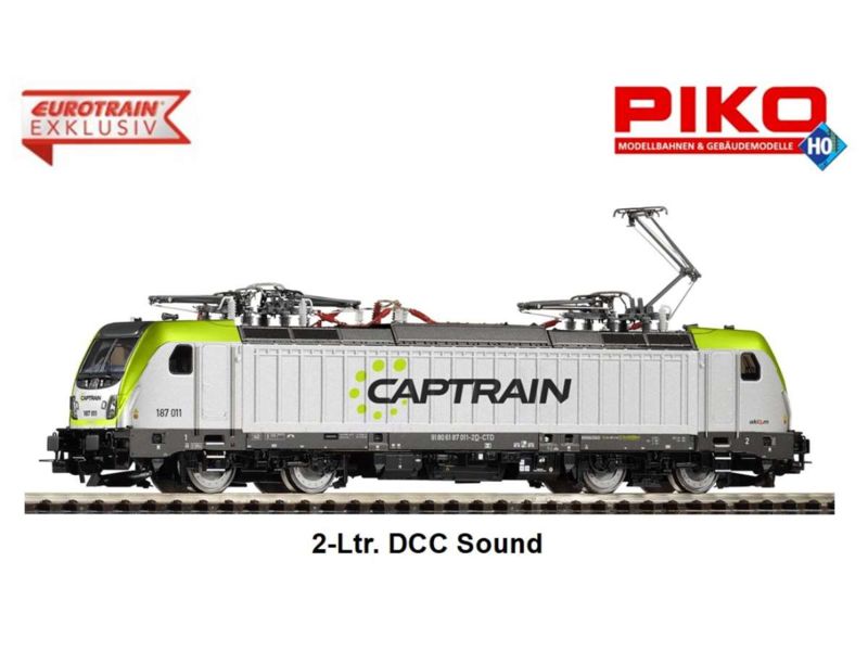 PIKO H0 DC E-Lok  BR 187 Captrain VI  DCC Sound
