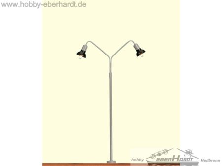 BRAWA  H0 Bogenleuchte, 2-fach, Stecksockel mit LED