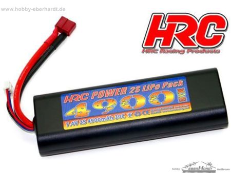 Akku - LiPo 2S - 7.4V 4900mAh 30C - RC Car - HRC 4900 - Roun
